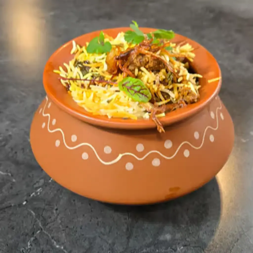 Delicious Mutton Dum Biryani at Hyderabad Cook House in Edmonton, AB